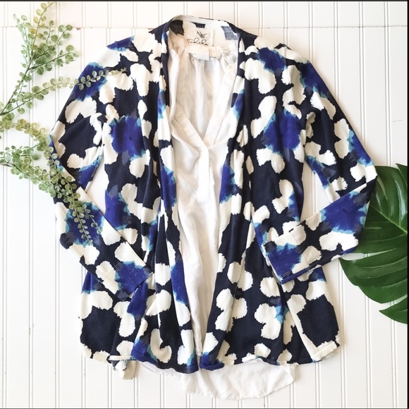 Anthropologie Sweaters - Anthropologie watercolor cardigan tabitha blue